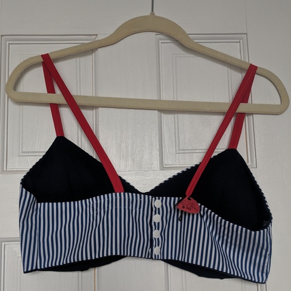 ✨1/kind NEW Nautical Cotton Bralette✨ - Picture 6 of 6
